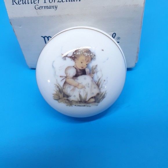 Vtg Reutter Porcelain Germany Hummel Lily Of The Valley Small Trinket Dish - Picture 3 of 10
